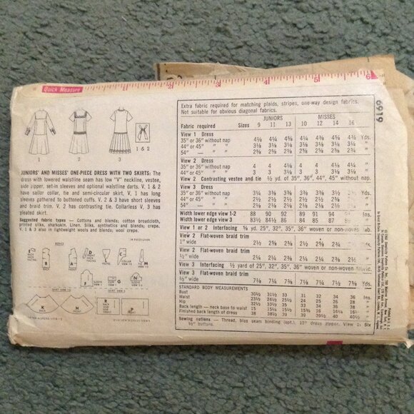 Lot of 3 (1 UNCUT 2 CUT) 1950s-1960s Vintage Sewing Patterns - Picture 7 of 7